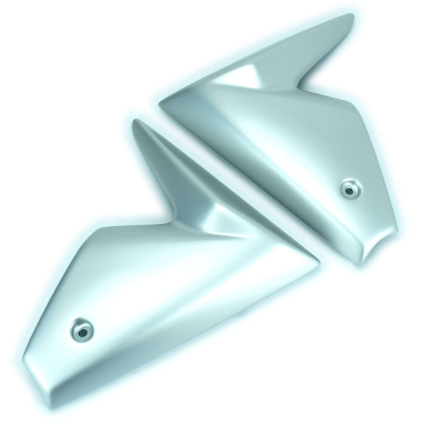 Pyramid Plastics Pyramid radiator cheeks | matte silver | yamaha mt-09 2013>2016